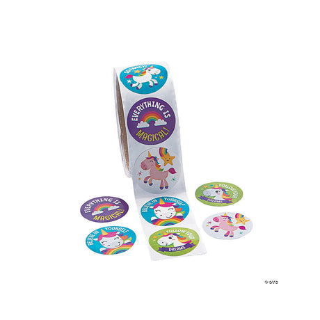 Unicorn Sticker Roll - 100 Pc.