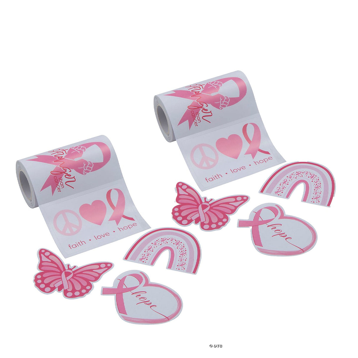 Breast Cancer Awareness Decal Sticker Roll - 100 Pc.