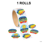 Smile Jesus Loves You Sticker Roll 100 Pieces