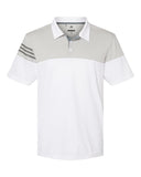 Adidas® Heathered 3-Stripes Colorblocked Polo