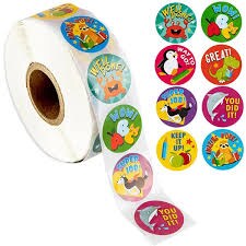 I Love Camping Sticker Roll 100 Pieces