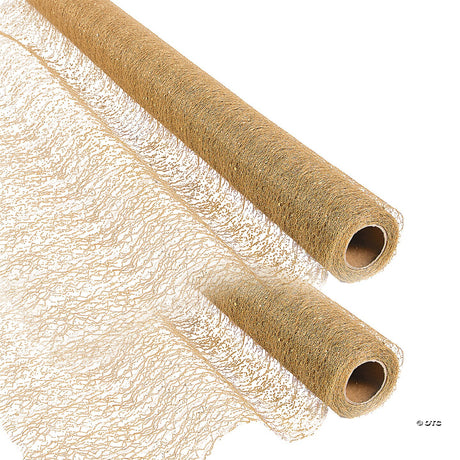 Gold Glitter Fabric Roll 30" x 30 ft.