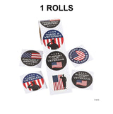 1 1/2" Veteran Support Paper Sticker Roll 100 Pieces