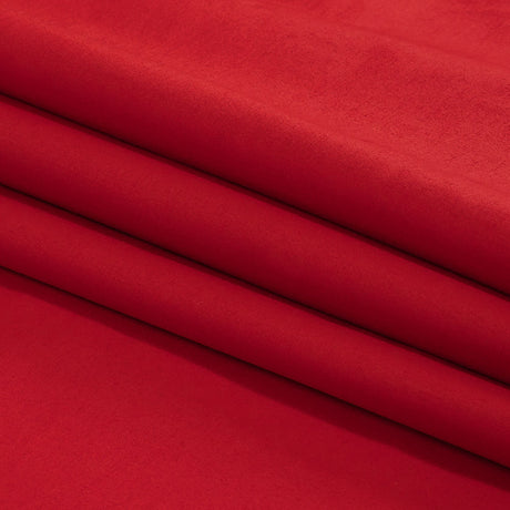 Classic Red Cotton and Polyester Poplin with Water Repellant Coating