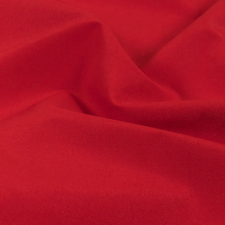 Classic Red Cotton and Polyester Poplin with Water Repellant Coating