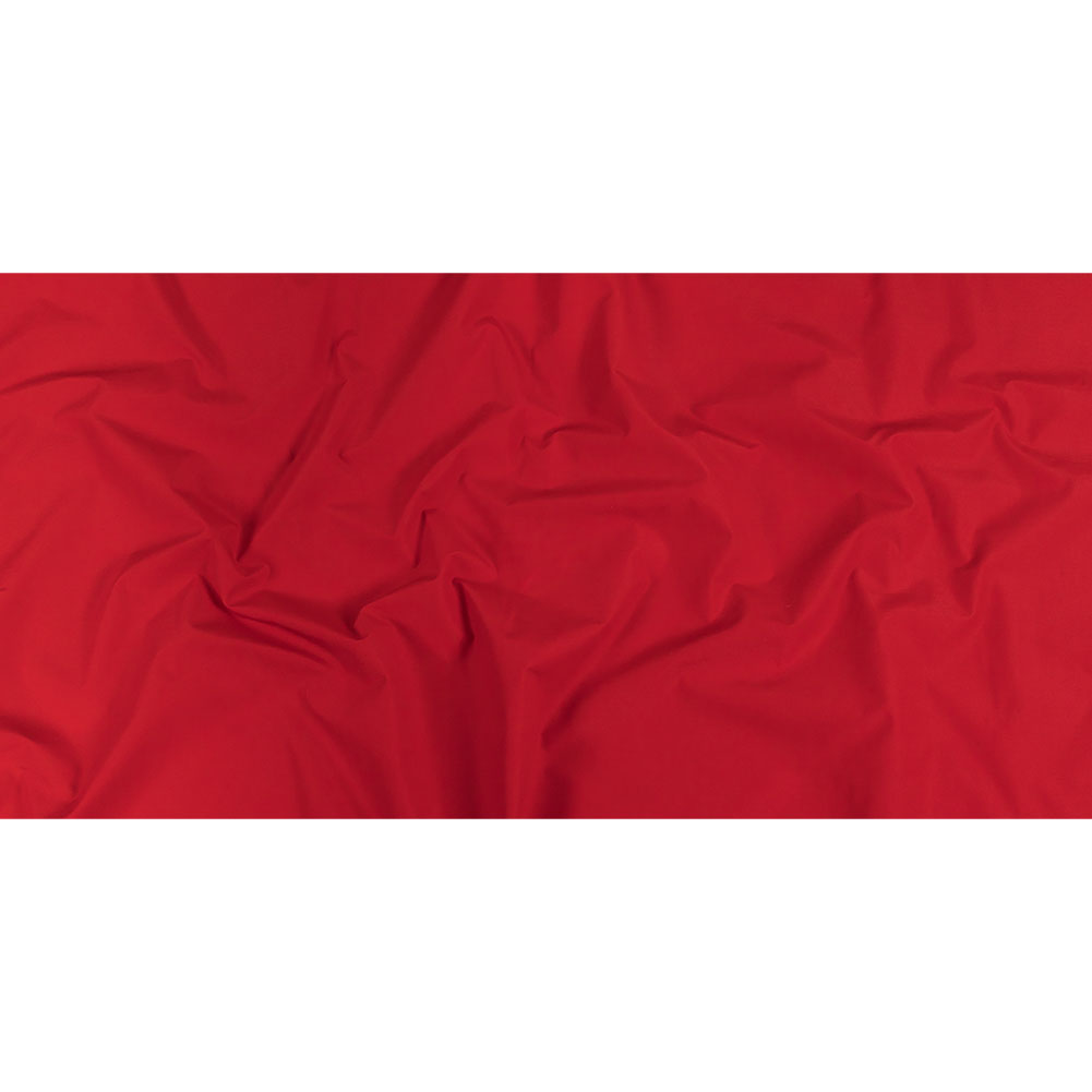Classic Red Cotton and Polyester Poplin with Water Repellant Coating