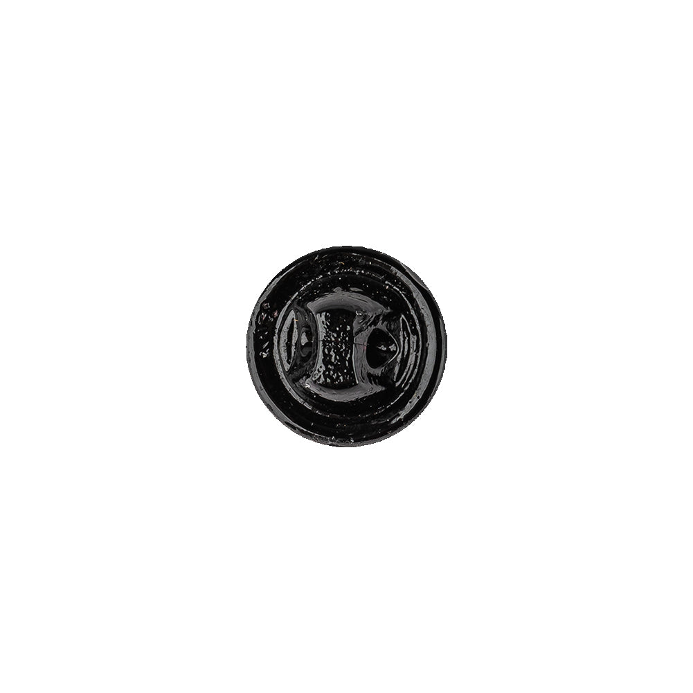 Black Faceted Shank Back Glass Button - 17L/10.5mm