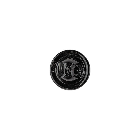 Black Faceted Shank Back Glass Button - 17L/10.5mm
