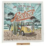 French Mustard, Seafoam and Sand Surf's Up Oversized Square Patch - 18.875"