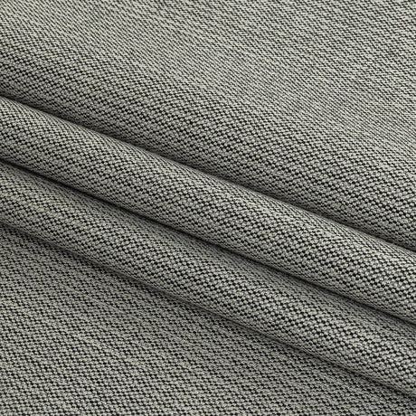 Black and Blanc de Blanc Railroad Striped Stretch Blended Wool Suiting