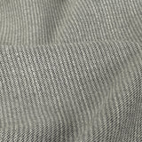 Black and Blanc de Blanc Railroad Striped Stretch Blended Wool Suiting