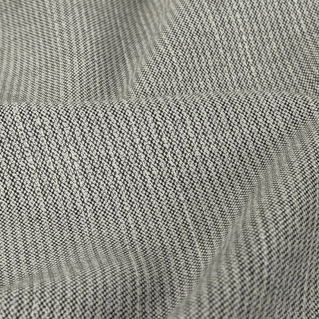 Black and Blanc de Blanc Railroad Striped Stretch Blended Wool Suiting