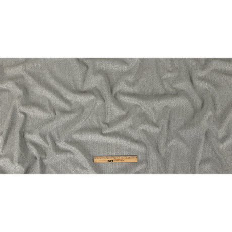 Black and Blanc de Blanc Railroad Striped Stretch Blended Wool Suiting