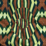 Compression Swimwear Tricot, UV Protective with Aloe Vera Microcapsules - Ambrosia, Green and Wooden Beads Geometric - Caye Collection