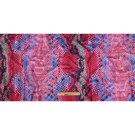 Compression Swimwear Tricot, UV Protective with Aloe Vera Microcapsules - Magenta and Blueberry Python - Caye Collection