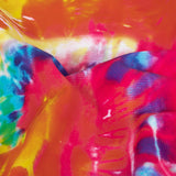 Compression Swimwear Tricot, UV Protective with Aloe Vera Microcapsules - Yellow and Pink Splash Tie Dye - Caye Collection