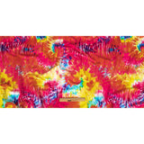 Compression Swimwear Tricot, UV Protective with Aloe Vera Microcapsules - Yellow and Pink Splash Tie Dye - Caye Collection