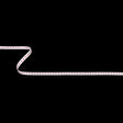 White Grosgrain Ribbon with Pink Stitching - 0.25"