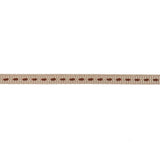Tan Grosgrain Ribbon with Brown Stitching - 0.25"