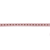 Baby Pink Grosgrain Ribbon with Brown Stitching - 0.25"