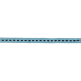Blue Grosgrain Ribbon with Navy Stitching - 0.25"