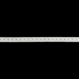 White Grosgrain Ribbon with Lucent White Stitching - 0.25"