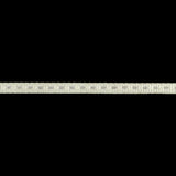 Egret Grosgrain Ribbon with Lucent White Stitching - 0.25"