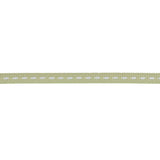 Alfalfa Grosgrain Ribbon with Bright White Stitching - 0.25"
