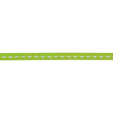 Lime Green Grosgrain Ribbon with Bright White Stitching - 0.25"