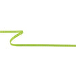 Lime Green Grosgrain Ribbon with Bright White Stitching - 0.25"