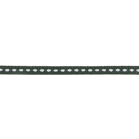 Mountain View Grosgrain Ribbon with Bright White Stitching - 0.25"