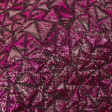 Mood Exclusive Metallic Fuchsia and Corsage Pink Tactile Triangles Luxury Brocade