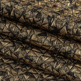 Mood Exclusive Metallic Gold and Black Tactile Triangles Luxury Brocade