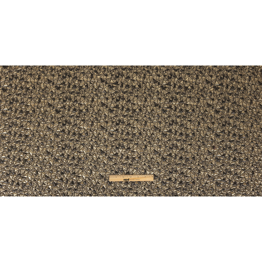Mood Exclusive Metallic Gold and Black Tactile Triangles Luxury Brocade