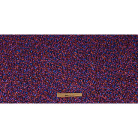Mood Exclusive Metallic Royal Blue and Red Tactile Triangles Luxury Brocade