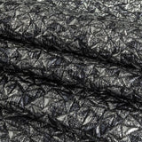 Mood Exclusive Metallic Silver and Navy Tactile Triangles Luxury Brocade
