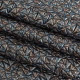 Mood Exclusive Metallic Rose Gold and Sky Blue Tactile Triangles Luxury Brocade