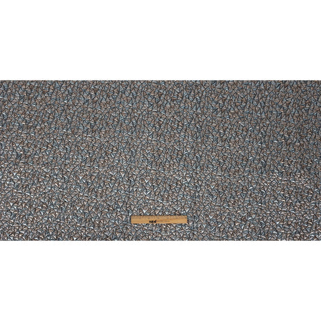 Mood Exclusive Metallic Rose Gold and Sky Blue Tactile Triangles Luxury Brocade