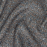 Mood Exclusive Metallic Rose Gold and Sky Blue Tactile Triangles Luxury Brocade