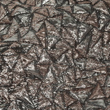 Mood Exclusive Metallic Silver and Rose Gold Tactile Triangles Luxury Brocade