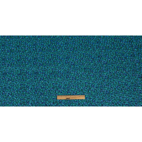 Mood Exclusive Metallic Royal Blue and Teal Tactile Triangles Luxury Brocade
