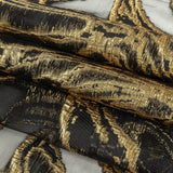Mood Exclusive Metallic Gold and Black Mineral Veins Luxury Burnout Brocade
