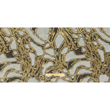 Mood Exclusive Metallic Gold and Black Mineral Veins Luxury Burnout Brocade