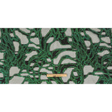 Mood Exclusive Metallic Iridescent Green and Black Mineral Veins Luxury Burnout Brocade
