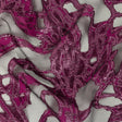 Mood Exclusive Metallic Raspberry Radiance and Black Mineral Veins Luxury Burnout Brocade