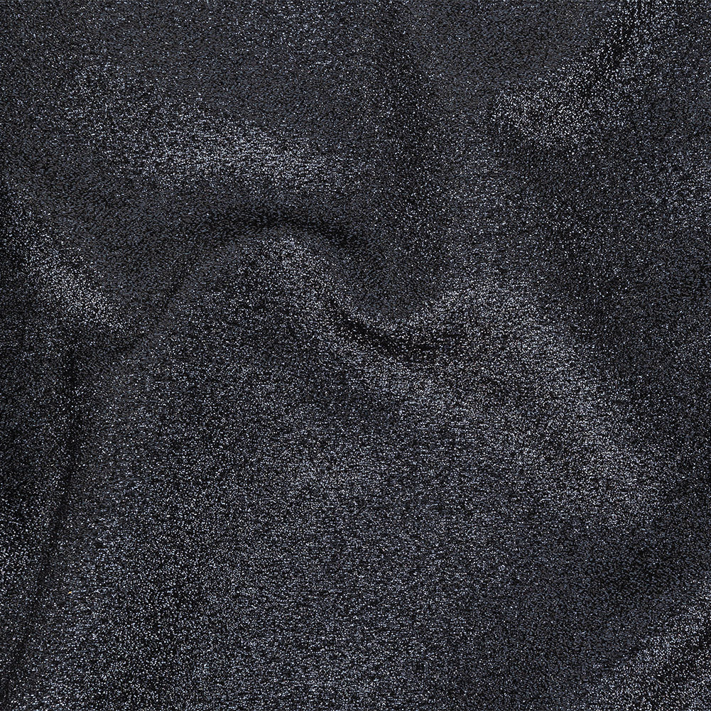 Cygnus Metallic Navy and Black Crinkled Lame Luxury Brocade