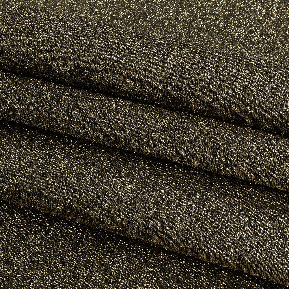 Cygnus Metallic Gold and Black Crinkled Lame Luxury Brocade