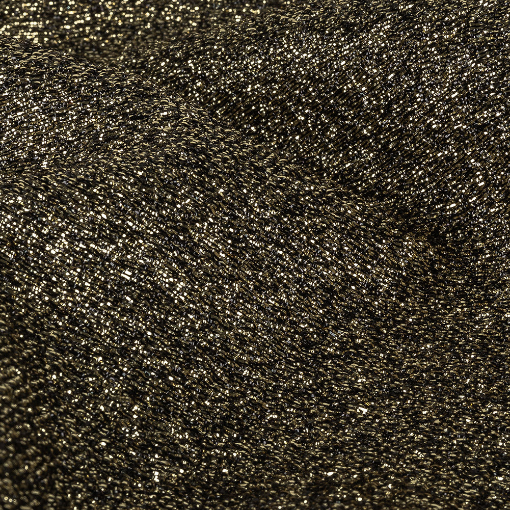 Cygnus Metallic Gold and Black Crinkled Lame Luxury Brocade