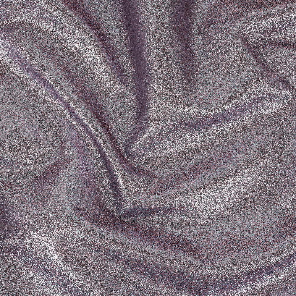 Cygnus Metallic Sky Blue and Pink Crinkled Lame Luxury Brocade