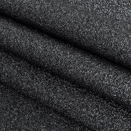 Cygnus Metallic Black and Silver Crinkled Lame Luxury Brocade